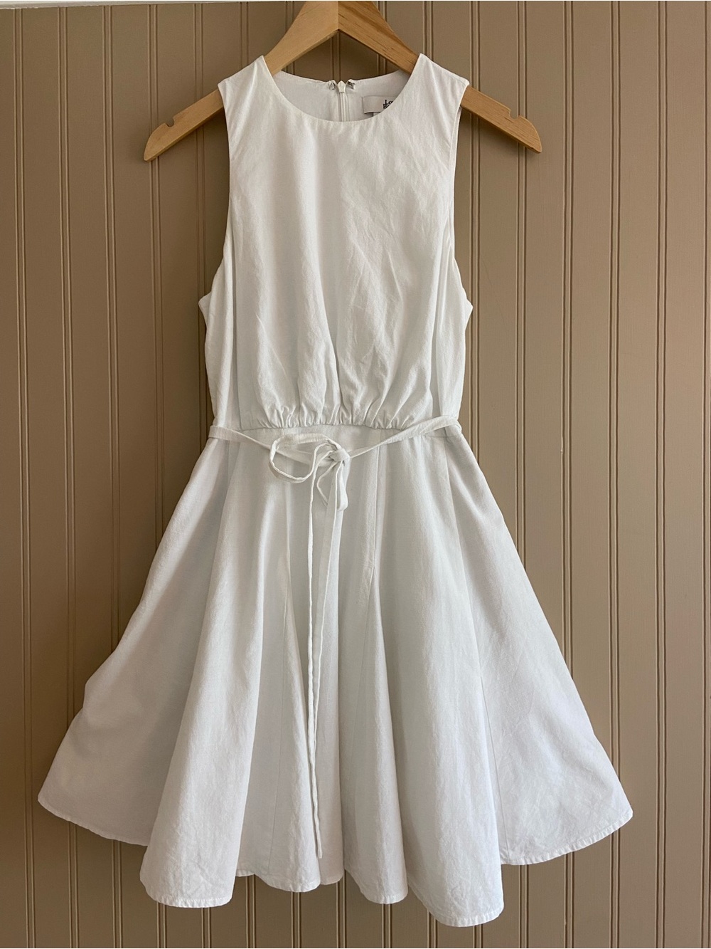 Love Bonito 100% Cotton Linen Classic White Dress Women’s Size 6